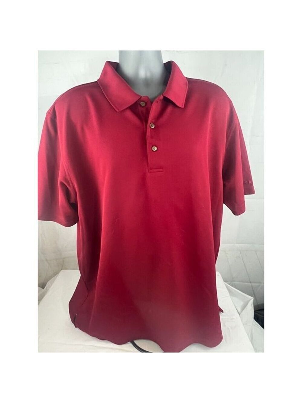 Men’s Grand Slam Performance Airflow Short Sleeve Golf Polo Shirt Size 2XL Red